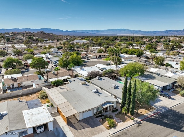 bird's eye view featuring a mountain view