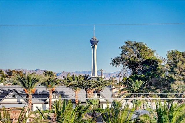 property view of water featuring a mountain view