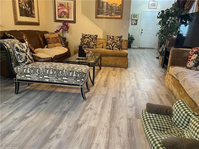 living room featuring hardwood / wood-style floors