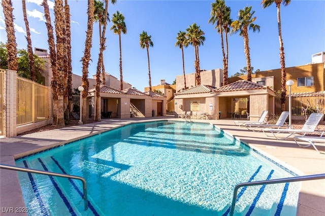 view of pool with a patio