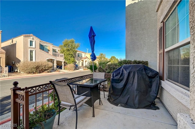 view of patio featuring area for grilling