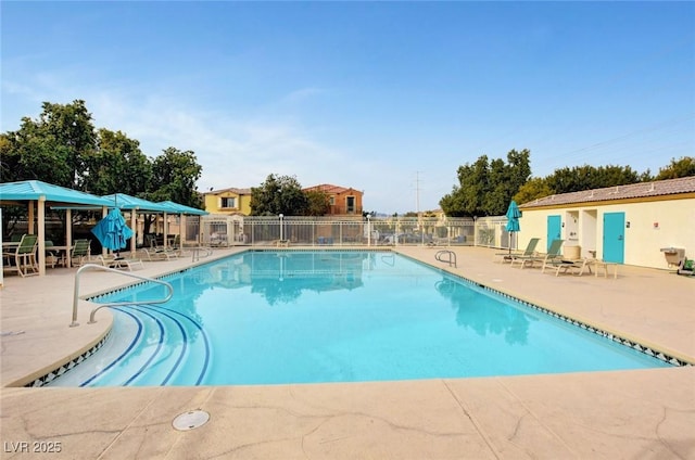 view of pool with a patio area