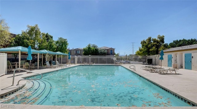 view of pool with a patio