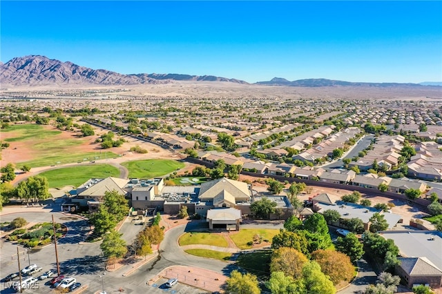 drone / aerial view with a mountain view