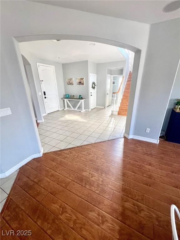 view of tiled foyer entrance