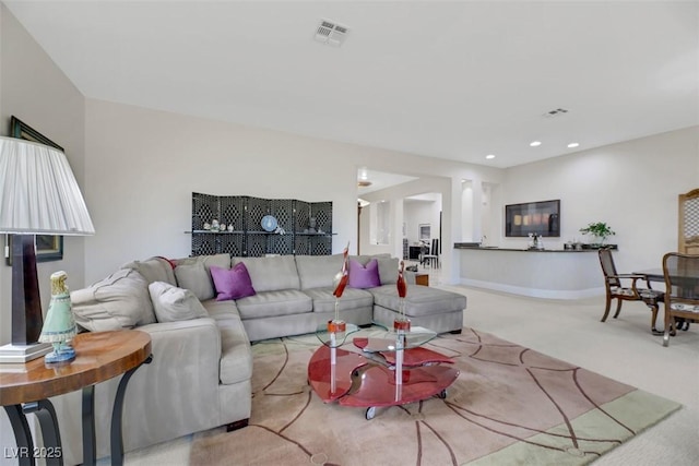 view of carpeted living room