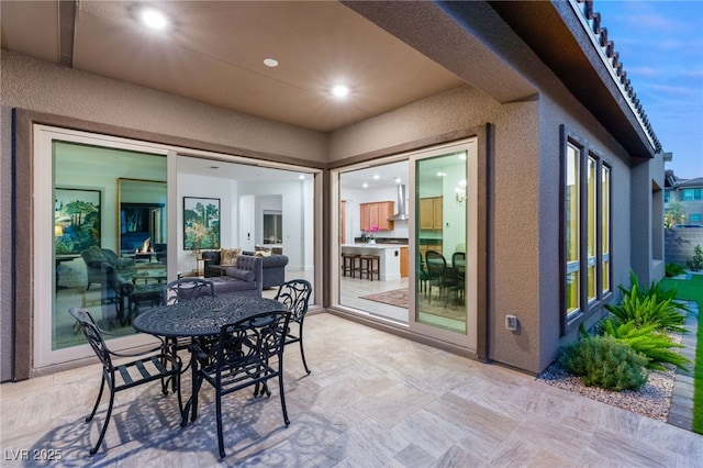 view of patio featuring outdoor lounge area