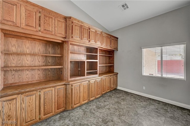 interior space with lofted ceiling