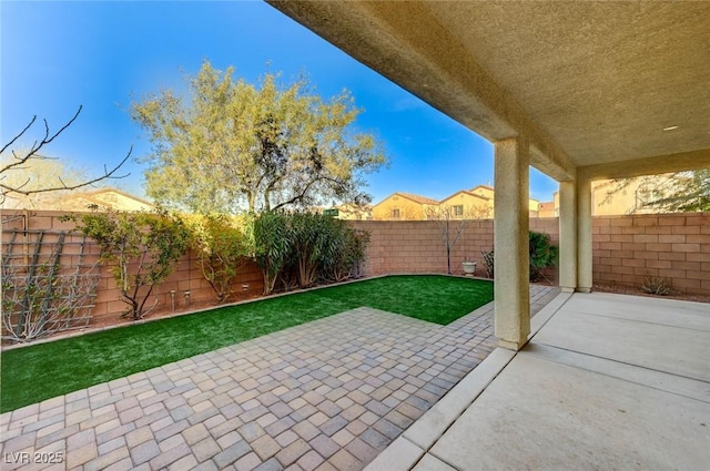 view of patio / terrace featuring a fenced backyard