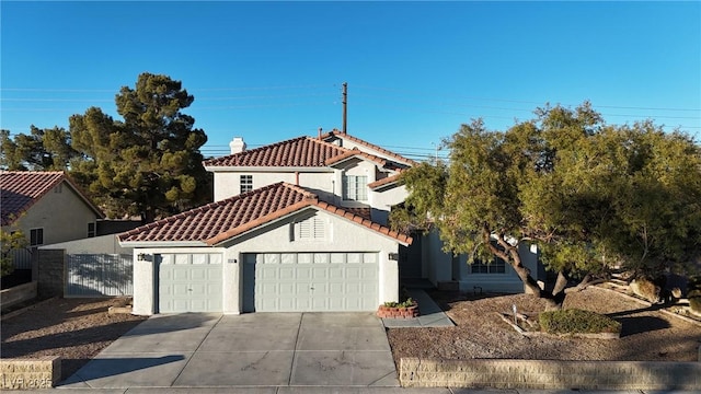 view of front facade with a garage