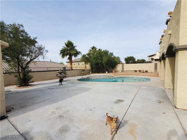 view of pool featuring a patio area