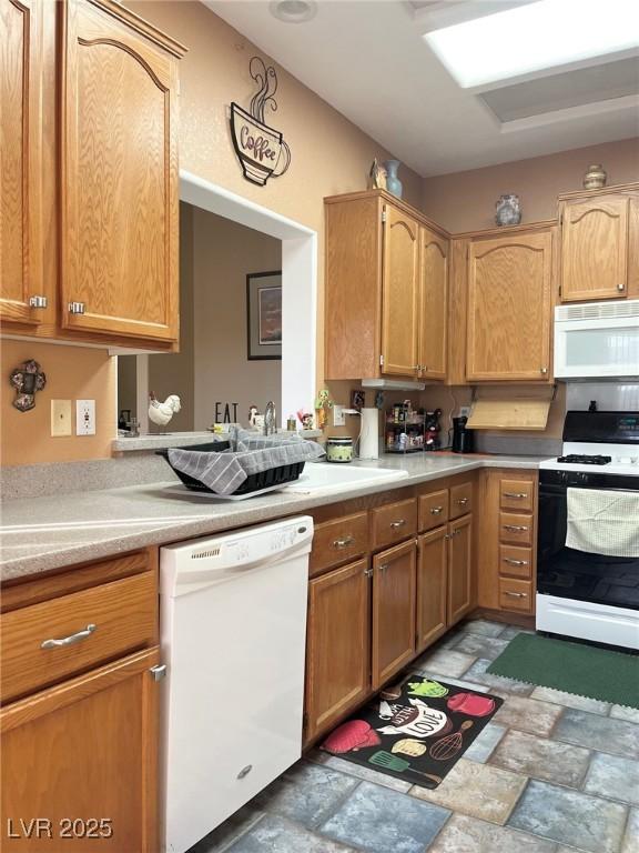 kitchen featuring white appliances