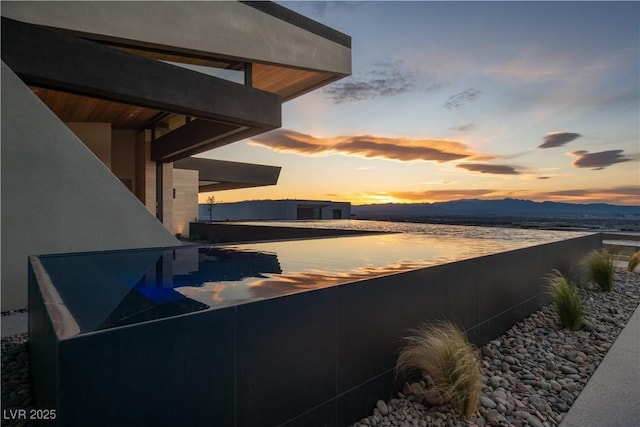 view of water feature featuring a mountain view