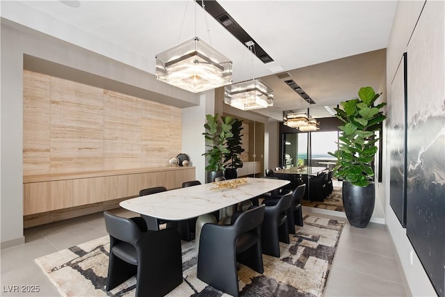 view of tiled dining space