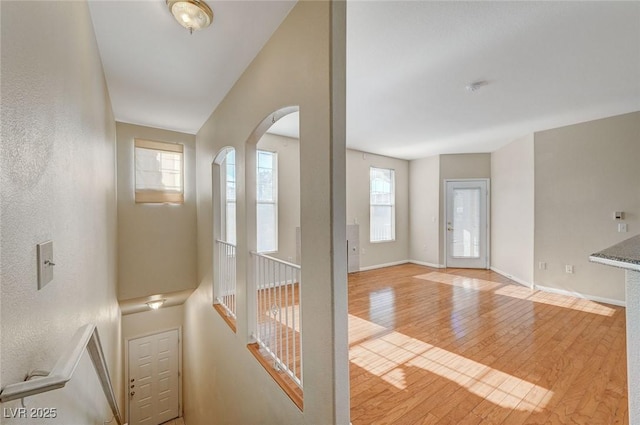 interior space featuring light wood-type flooring