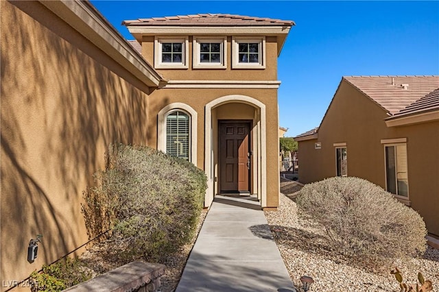 view of doorway to property