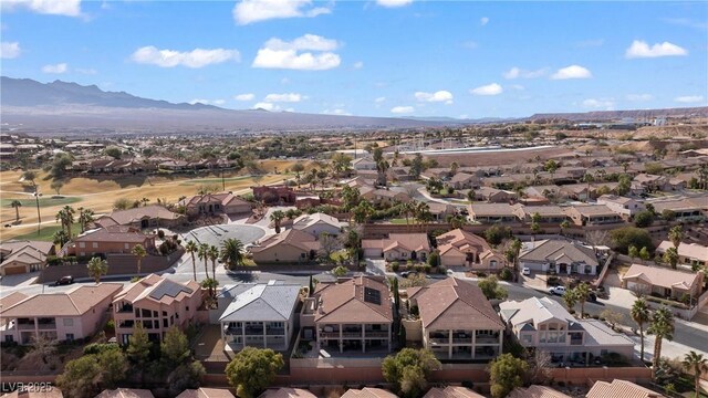 aerial view featuring a mountain view