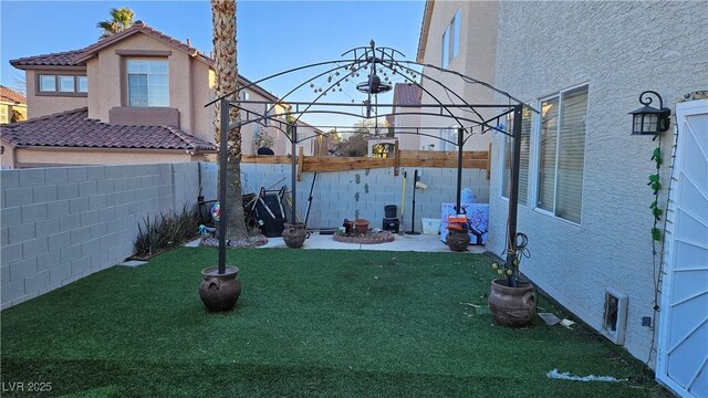 view of yard featuring a gazebo