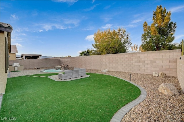 view of yard with a patio