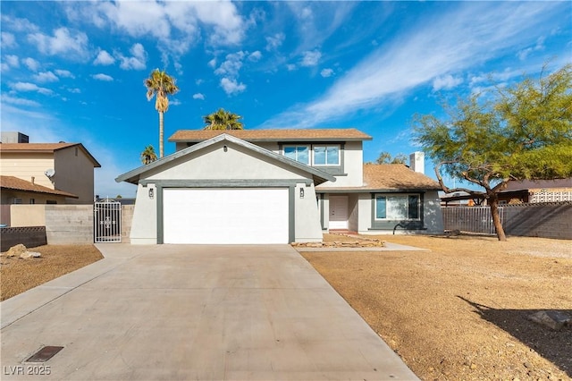 front of property featuring a garage