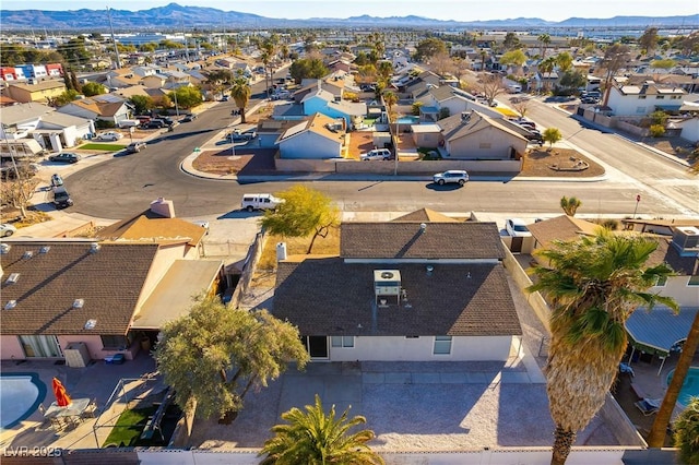 aerial view featuring a mountain view