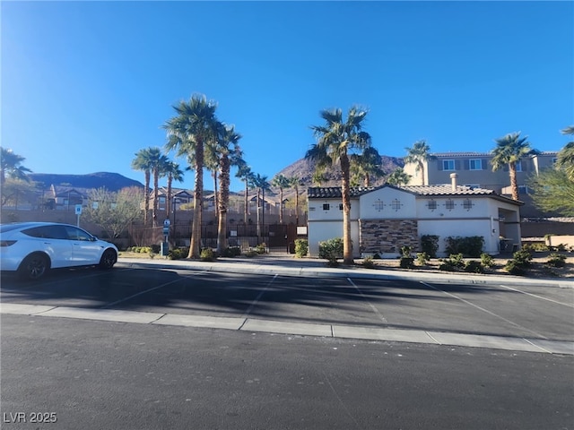 view of street featuring a mountain view