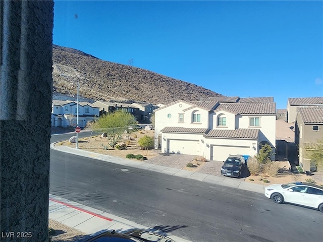 exterior space with a mountain view