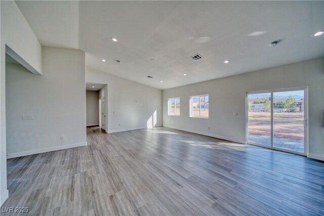 empty room featuring light hardwood / wood-style floors