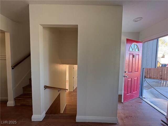 entryway featuring hardwood / wood-style floors