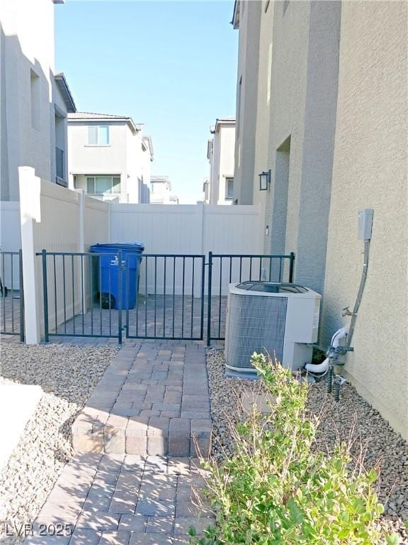 view of patio featuring central AC unit