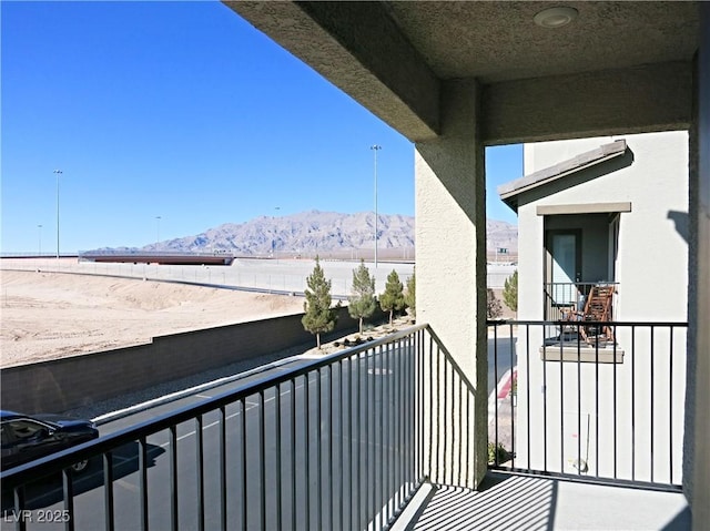 balcony with a mountain view