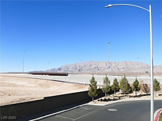 exterior space with a mountain view