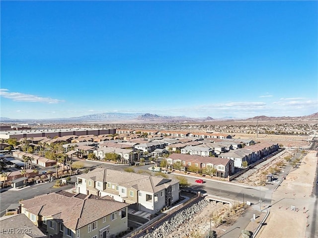 bird's eye view featuring a mountain view