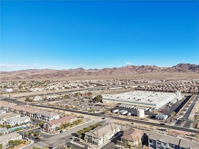 bird's eye view featuring a mountain view