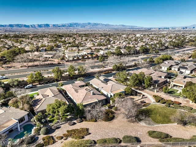 bird's eye view featuring a mountain view