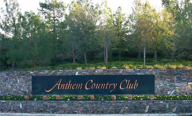 view of community sign