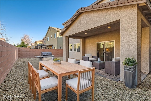 view of patio / terrace with area for grilling