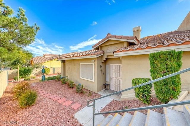 view of front of home with a patio