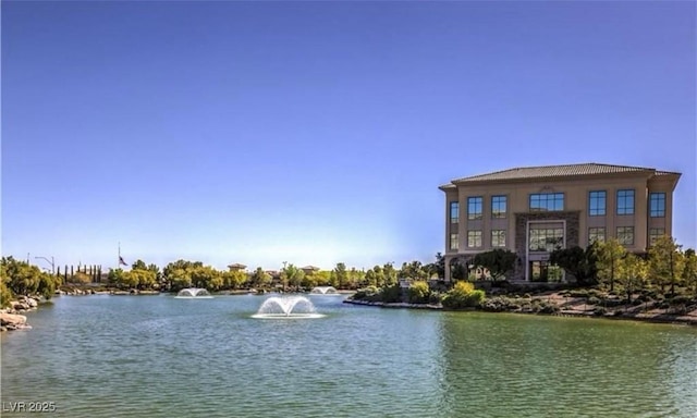 view of water feature