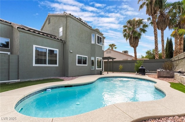 view of pool with a pergola