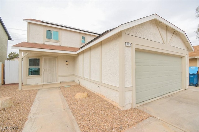 view of front facade with a garage