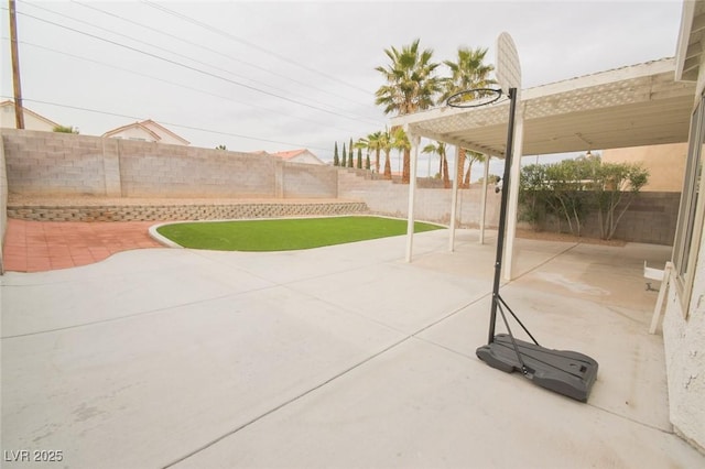 view of patio with a pergola