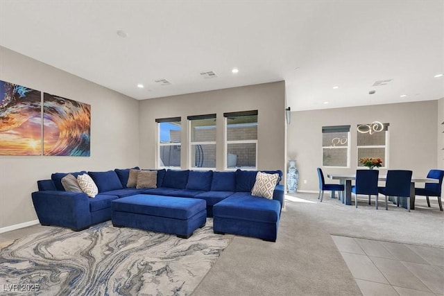 view of carpeted living room