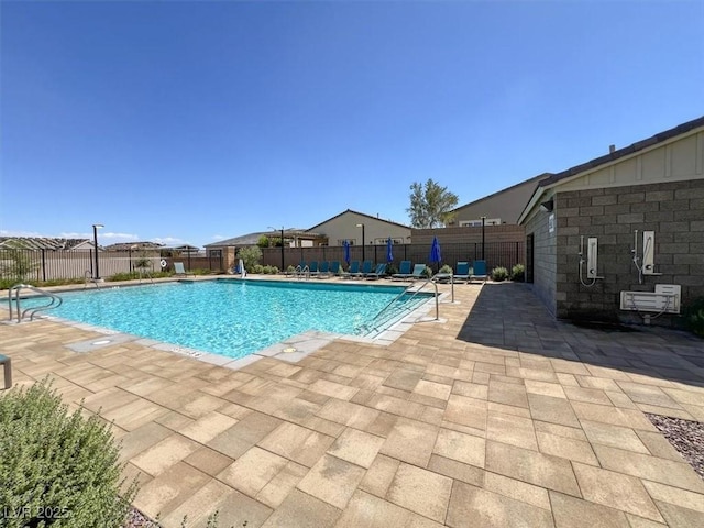 view of pool with a patio area