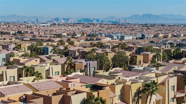 aerial view featuring a mountain view