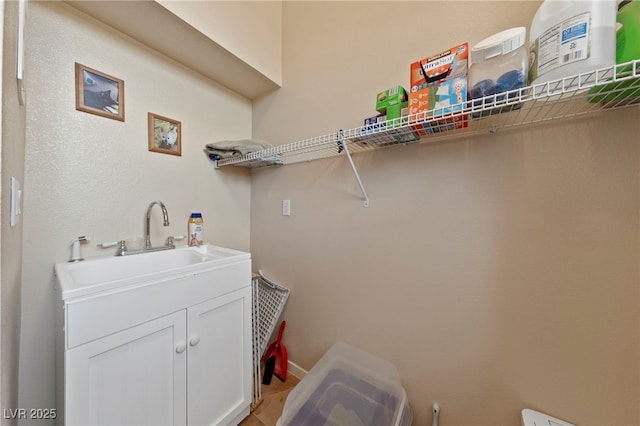 laundry room with sink