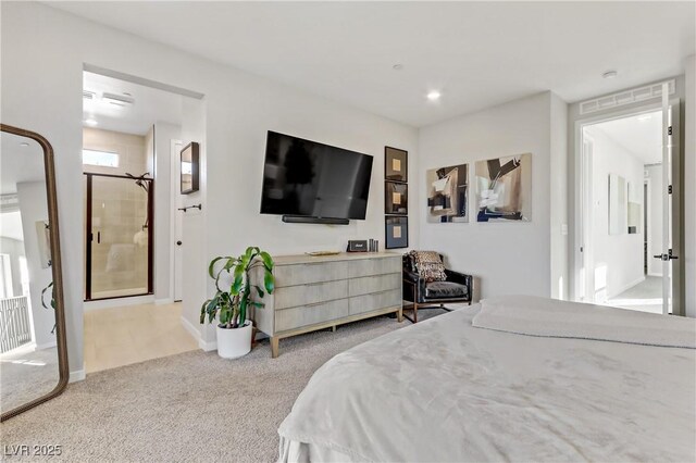 view of carpeted bedroom