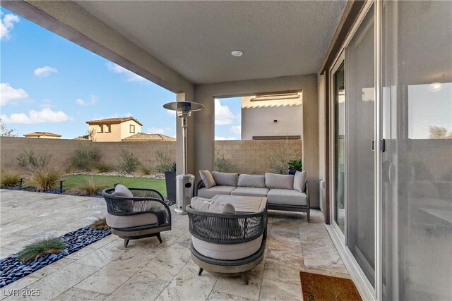 view of patio with outdoor lounge area