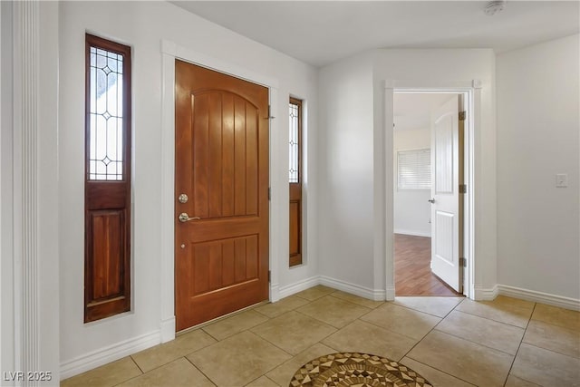 view of tiled entrance foyer