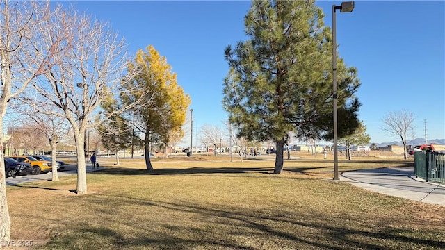 view of home's community featuring a lawn